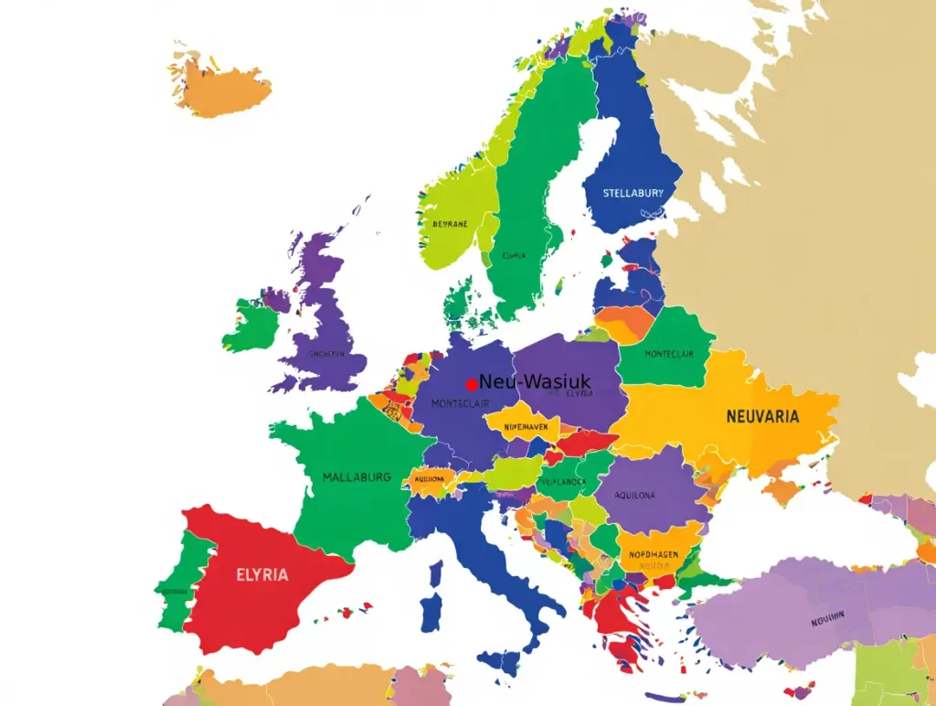 fiktive Karte von Europa