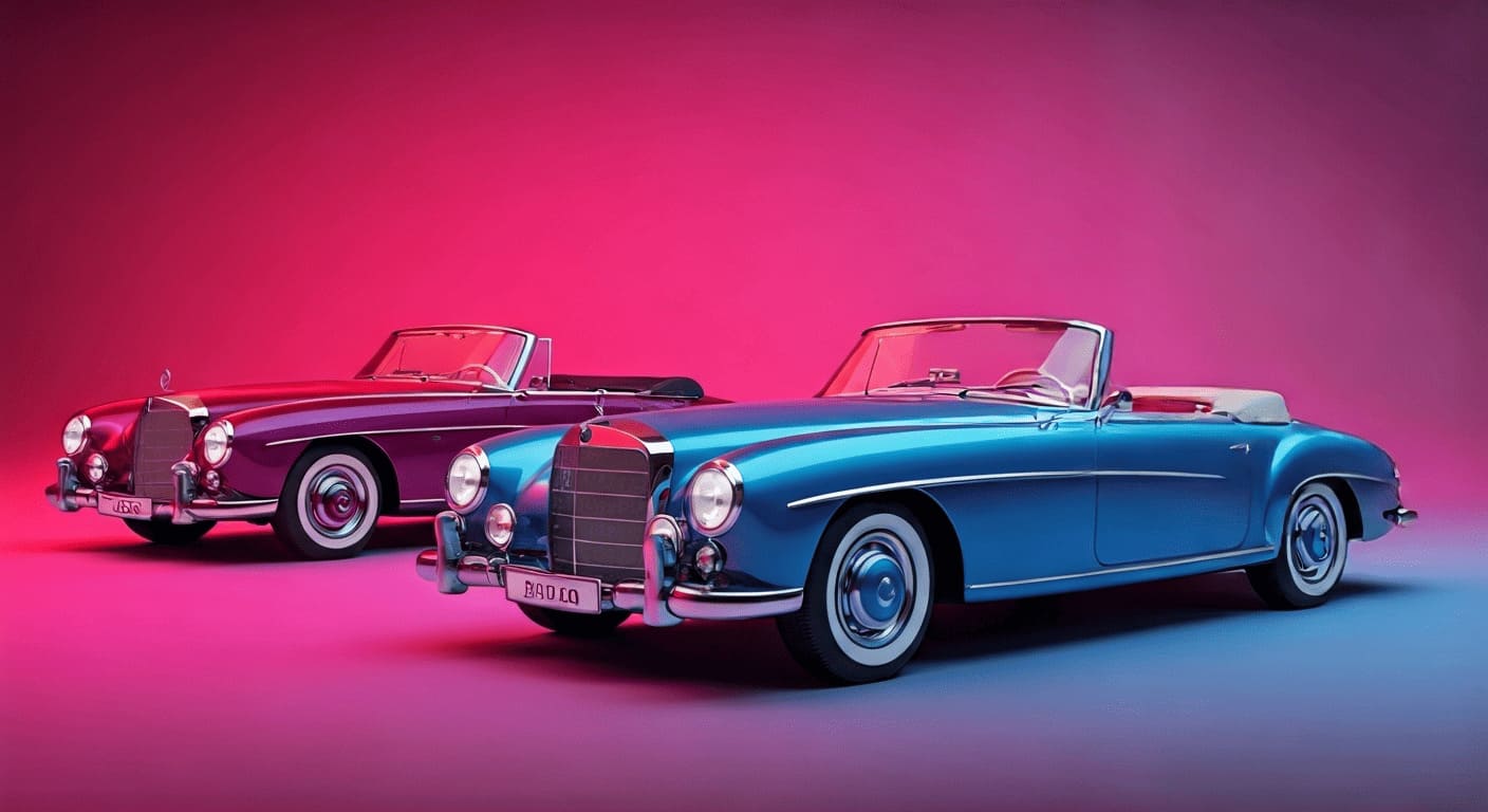 Mercedes Ponton convertible vintage car