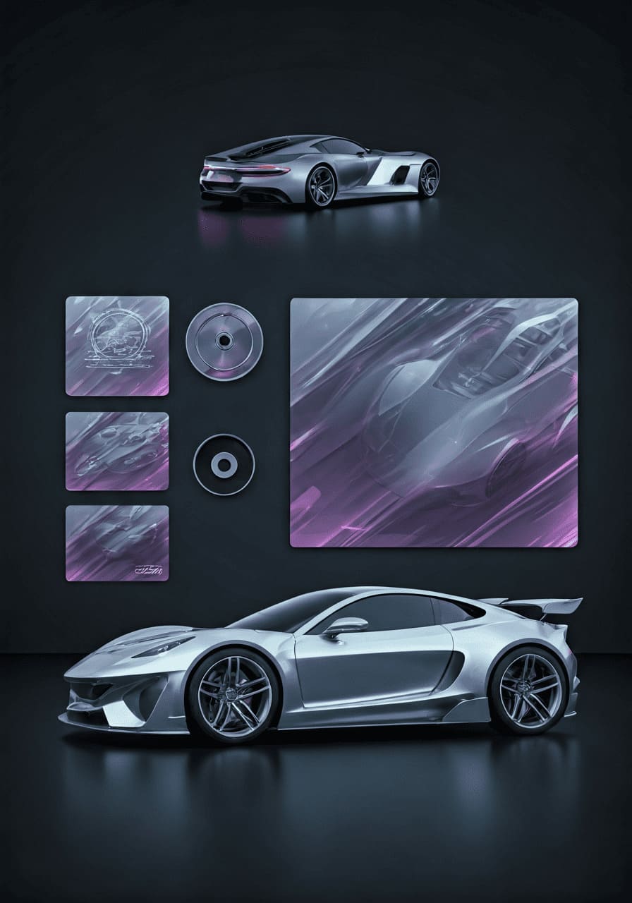 complete brand identity design set