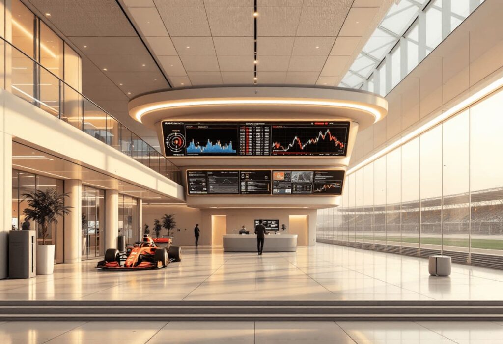 race control tower modern motorsport facility