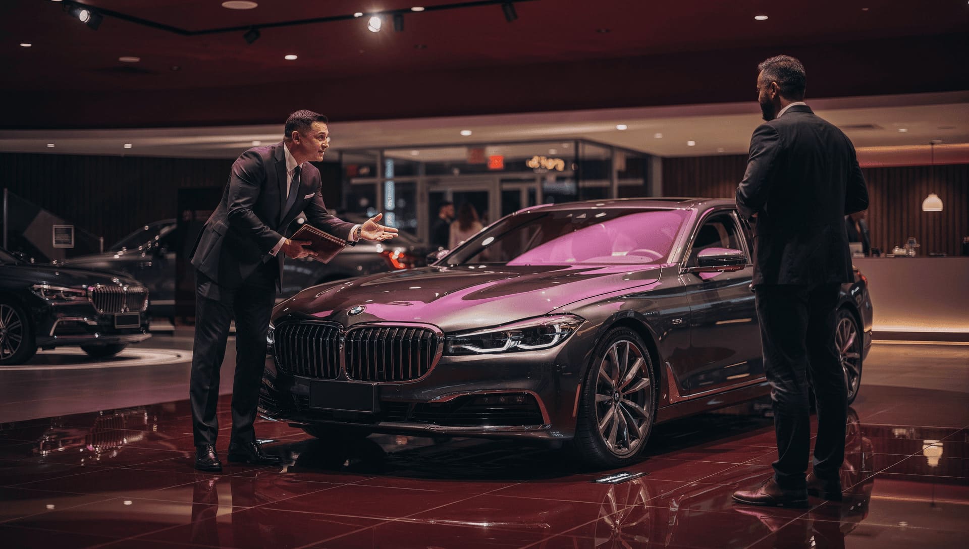 luxury car consultation personal advisor showroom