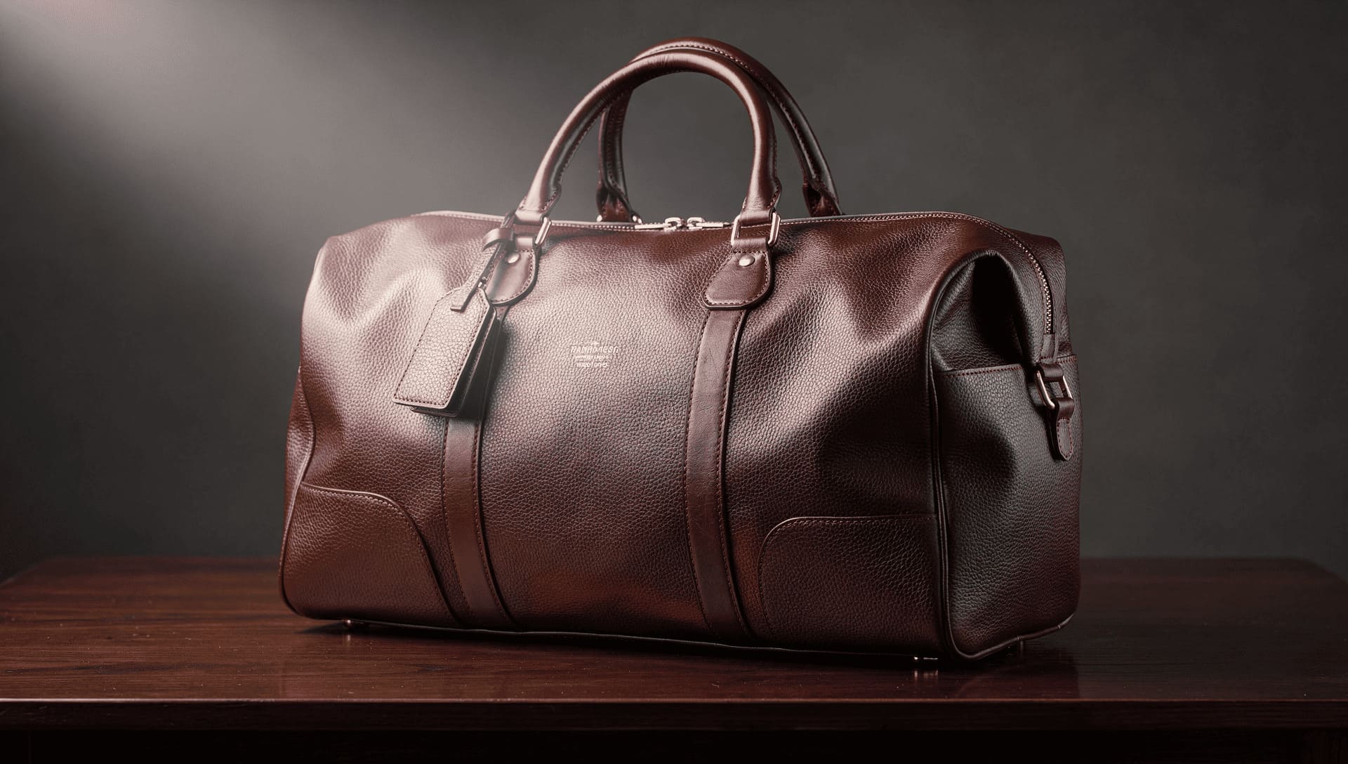 luxury leather weekender bag travel luggage premium