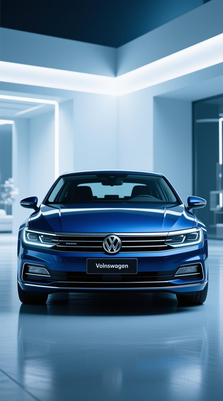 volkswagen passat sedan luxury car front view modern design