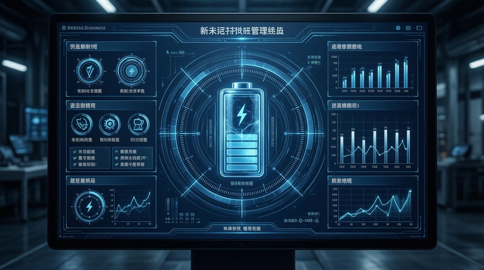 smart digital battery management system interface display